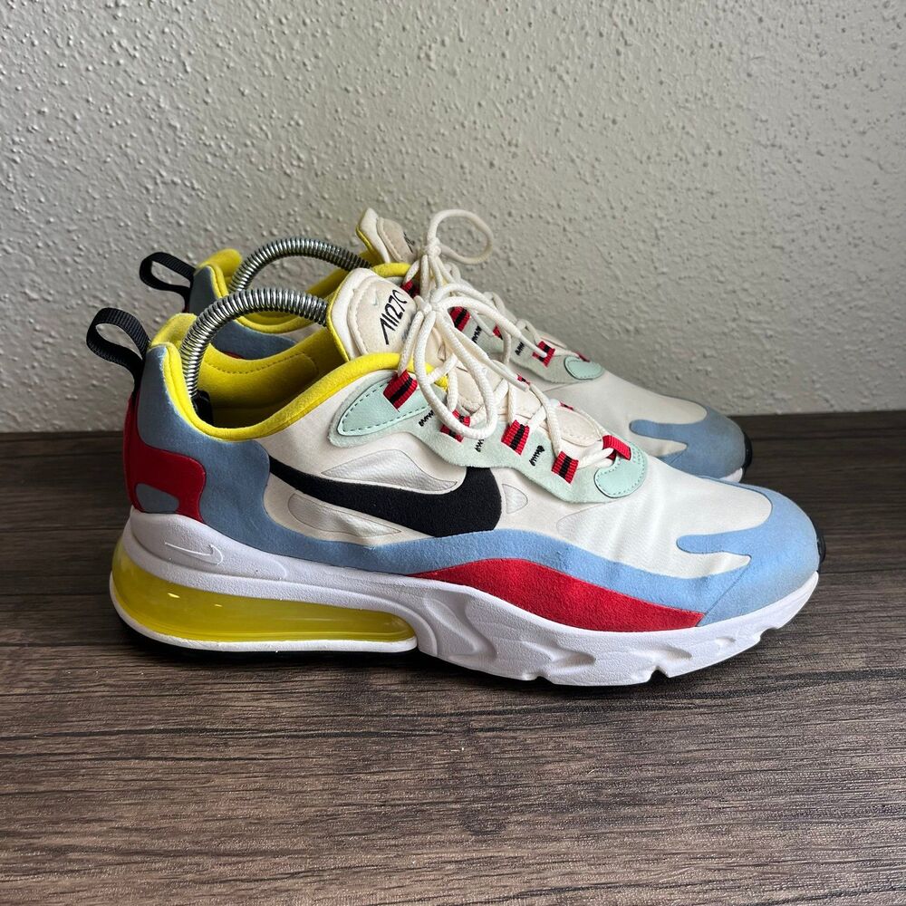 Nike Air Max 270 React Bauhaus Phantom Black Blue White AT6174-002 Womens Sz 10
